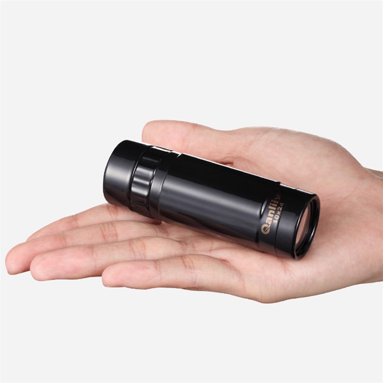 10X24 Portable Outdoor Hiking Sightseeing Monocular Telescope with Non-slip Handle Design - Black-15