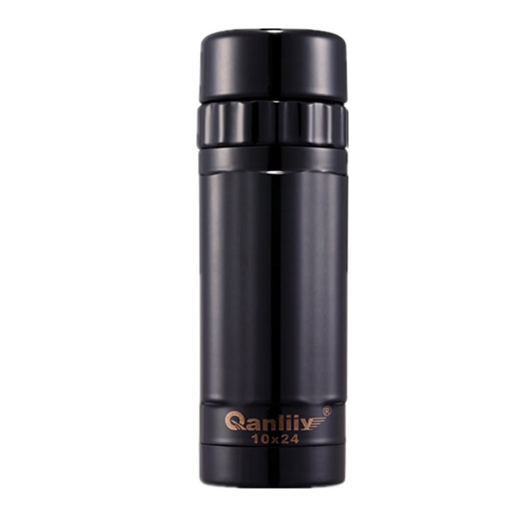 10X24 Portable Outdoor Hiking Sightseeing Monocular Telescope with Non-slip Handle Design - Black-2