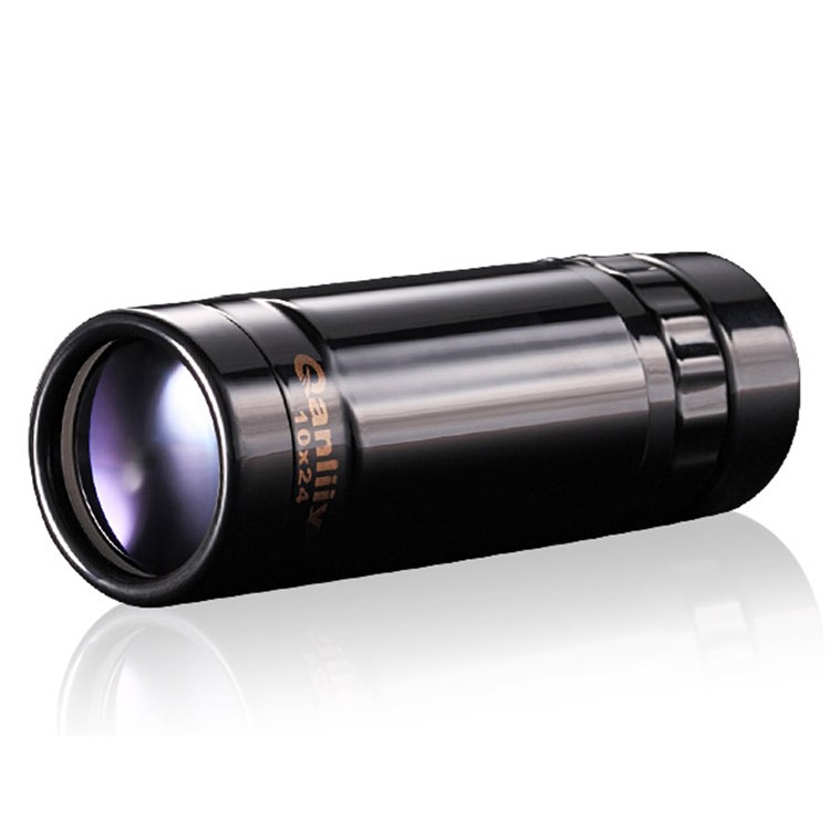 10X24 Portable Outdoor Hiking Sightseeing Monocular Telescope with Non-slip Handle Design - Black-4