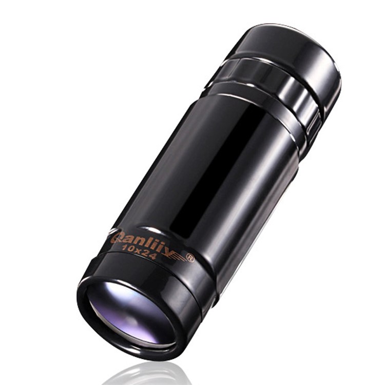 10X24 Portable Outdoor Hiking Sightseeing Monocular Telescope with Non-slip Handle Design - Black-6