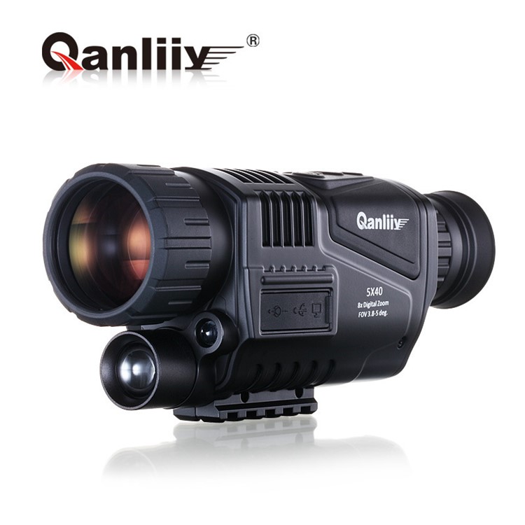 QANLIIY Portable 5X40 Infrared Night Vision Monocular Outdoor Bird-watching Sightseeing DV Recorder-1