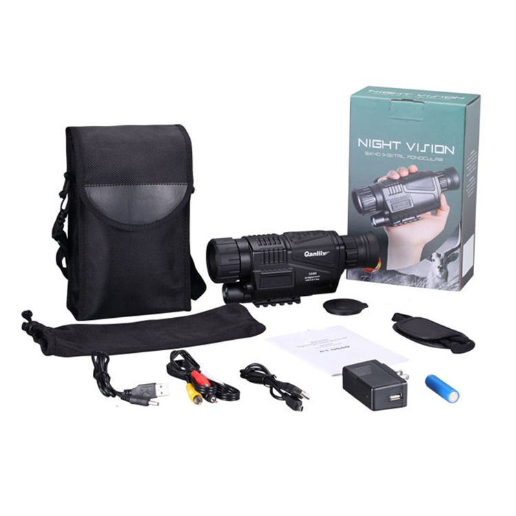 QANLIIY Portable 5X40 Infrared Night Vision Monocular Outdoor Bird-watching Sightseeing DV Recorder-9