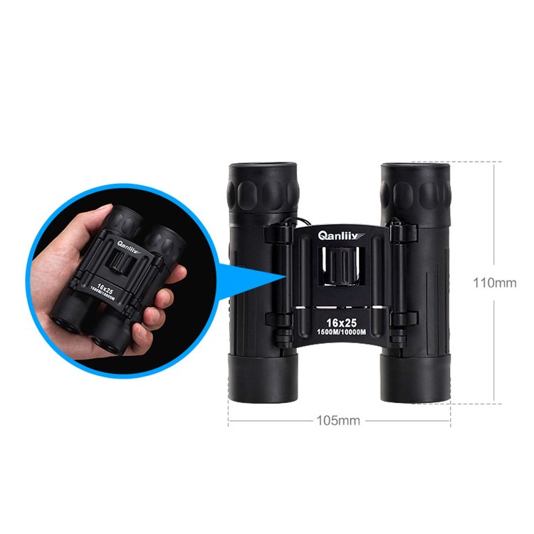 QANLIIY 16X25 Portable Binoculars Telescope BAK-4 Prism Spotting Scope-2