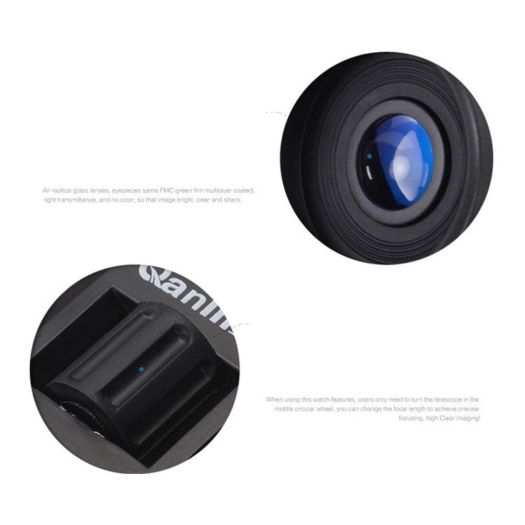 QANLIIY 16X25 Portable Binoculars Telescope BAK-4 Prism Spotting Scope-8