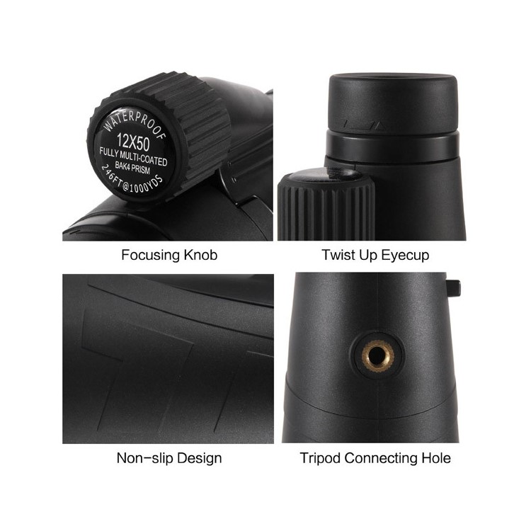 EYESKEY EK8572 Waterproof 10x50 Monocular Telescope Night Vision Telescope with Hand Strap-6