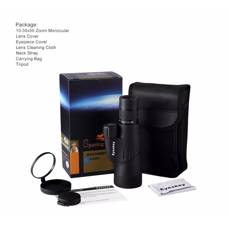 EYESKEY High-power 10-30x50 Zoom Monocular with a Magnification Range of 10x to 30x Power (EK8573)-4