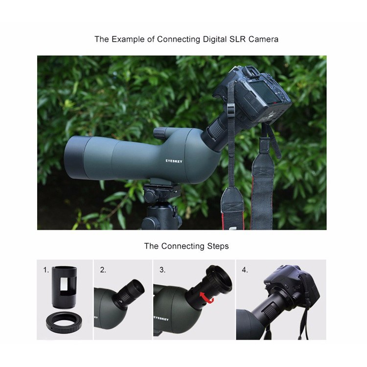 EYESKEY EK2060 20-60X Telescópio Monocular para Observação de Pássaros ao Ar Livre com BAK7 Prisma / Tripé-7