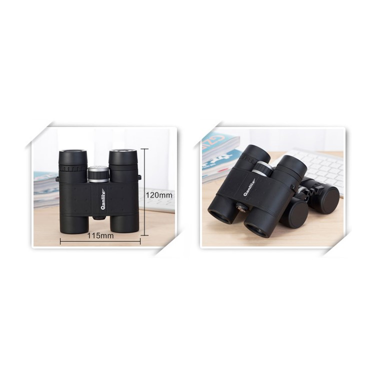 QANLIIY C1-8X32 HD Binoculars Pocket Wide-angle Binocular Telescope Spotting Scope with BAK-4 Prism - Black-4