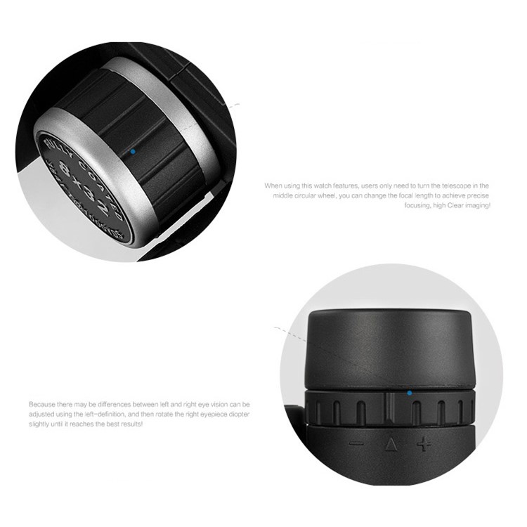 QANLIIY C1-8X32 HD Binoculars Pocket Wide-angle Binocular Telescope Spotting Scope with BAK-4 Prism - Black-8