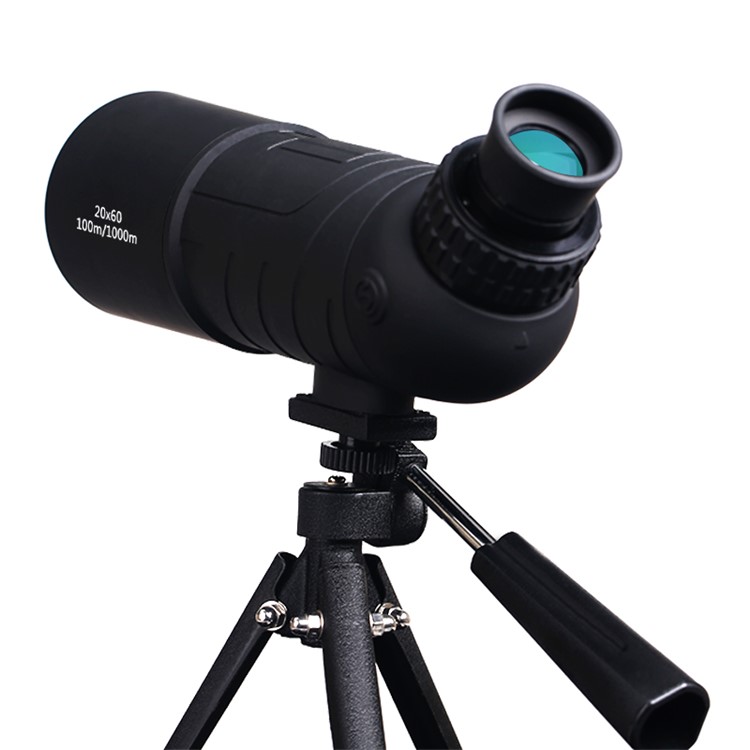 SUNCORE Traveler 20x60 High Magnification BK7 Prisms Waterproof Monocular Telescope - Black-3