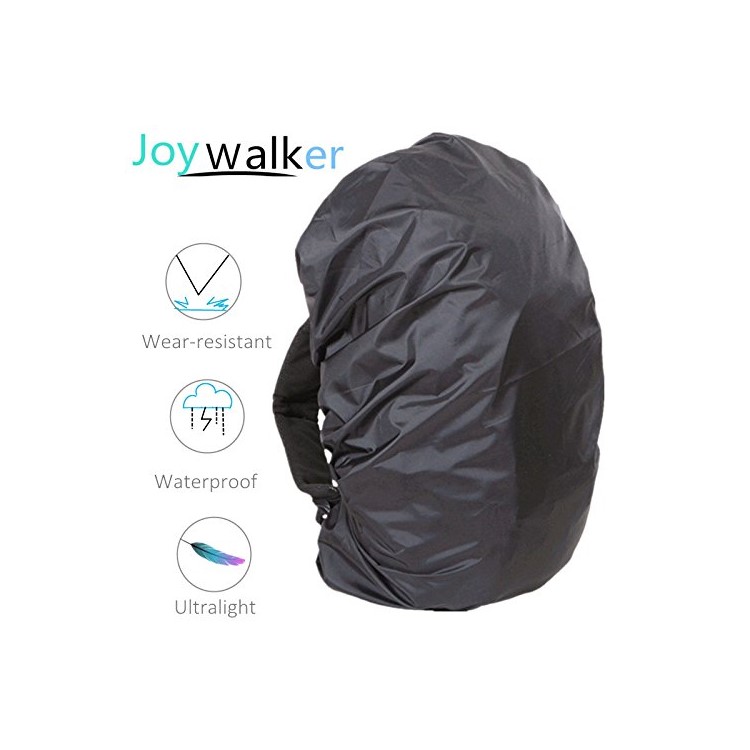 Backpack Rain Cover 210D Nylon Waterproof Cover - Black / Size: M (for 35-45L Backpack)-1