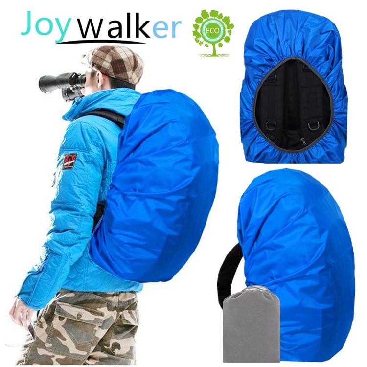Outdoor Camping Hiking Cycling Dust Rain Cover 210D Nylon Waterproof Cover - Blue / Size: S (for 15-35L Backpack)-5