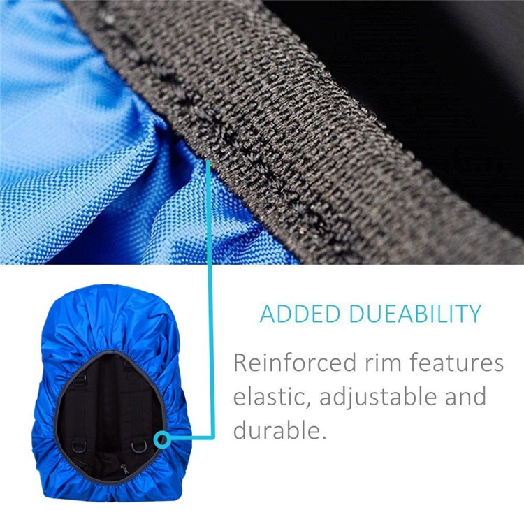 Lightweight 210D Nylon Rain Bag Cover Outdoor Backpack Waterproof Cover - Blue / Size: XL (for 65-70L Backpack)-4