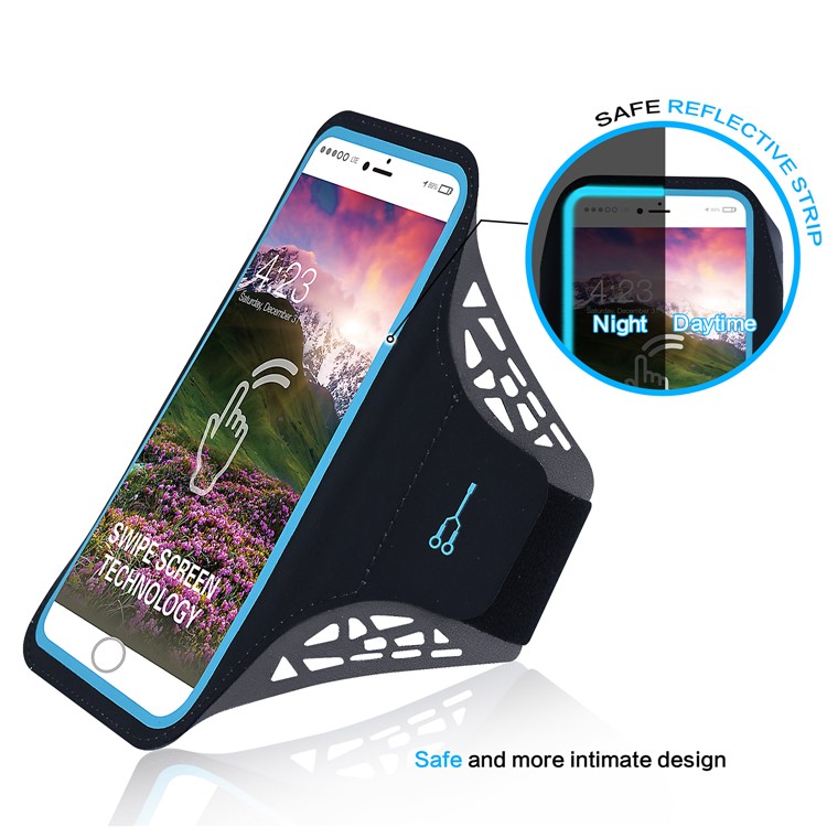 BDD-061Z Fingerprint to Unlock Ultra-thin Sports Armband Case for iPhone 8/7 6s 6 4.7 inch - Black-5