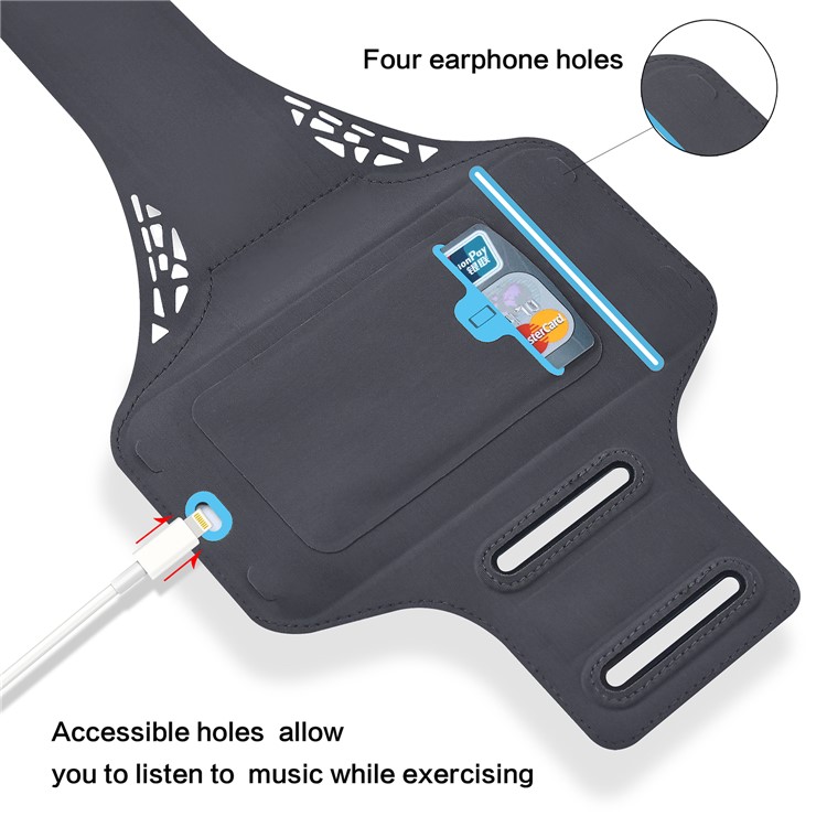 BDD-061Z Fingerprint to Unlock Ultra-thin Sports Armband Case for iPhone 8/7 6s 6 4.7 inch - Black-6
