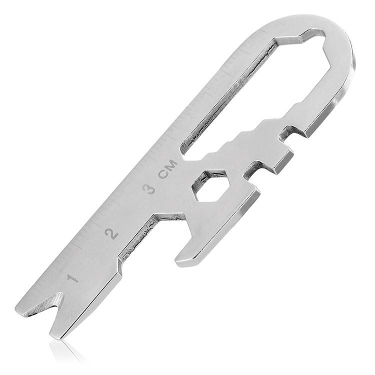 Stainless Steel Pocket Card Style Multifunctional EDC Tool Crowbar Wrench Bottle Opener Screwdriver-1