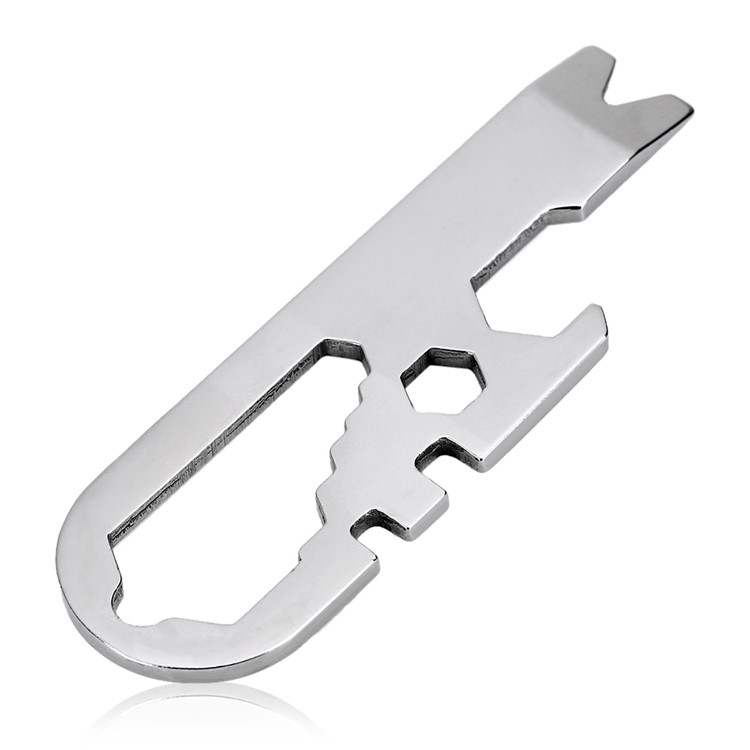 Stainless Steel Pocket Card Style Multifunctional EDC Tool Crowbar Wrench Bottle Opener Screwdriver-2