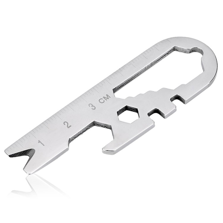Stainless Steel Pocket Card Style Multifunctional EDC Tool Crowbar Wrench Bottle Opener Screwdriver-3