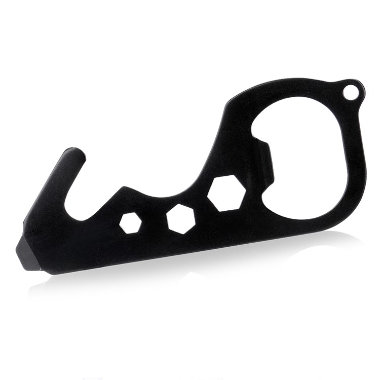 Portable Card Style Stainless Steel Multi-functional Outdoor EDC Tool - Black-3