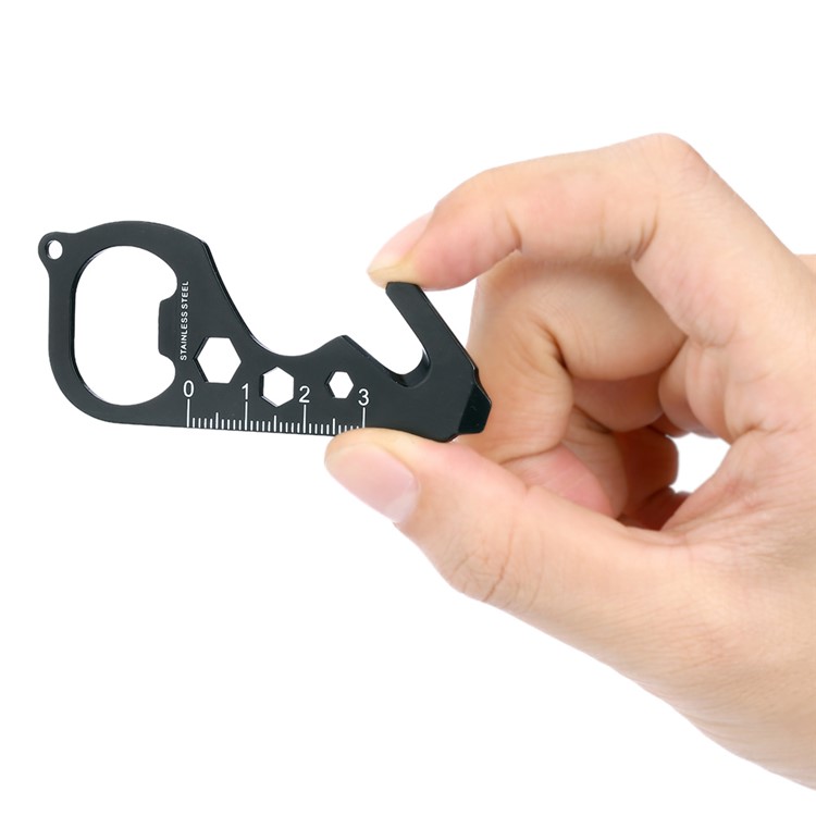 Portable Card Style Stainless Steel Multi-functional Outdoor EDC Tool - Black-5