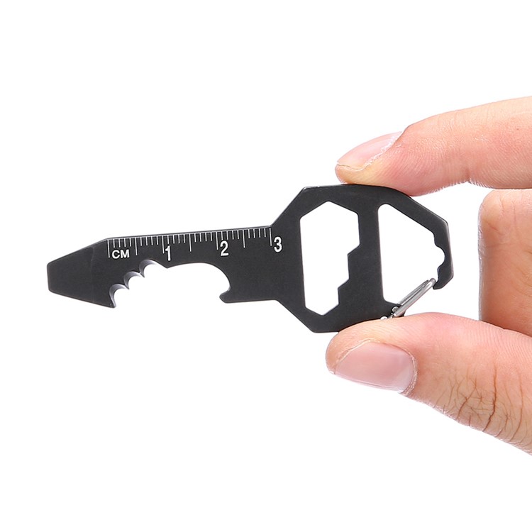 Multifunctional Indoor Outdoor Stainless Steel EDC Tool Hex Wrench / Ruler / Bottle Opener-2
