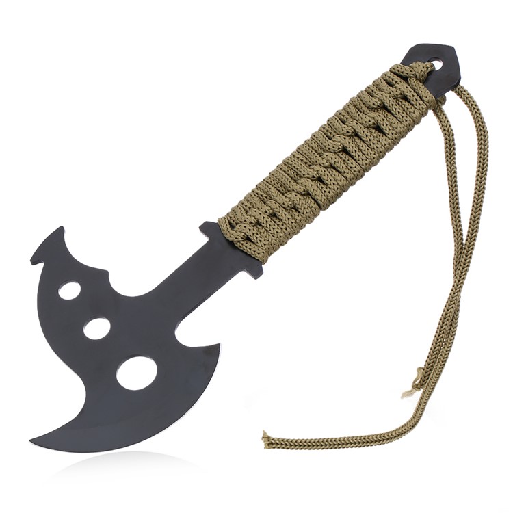 Portable Outdoor Camping Stainless Steel Axe with Paracord / Sheath-1