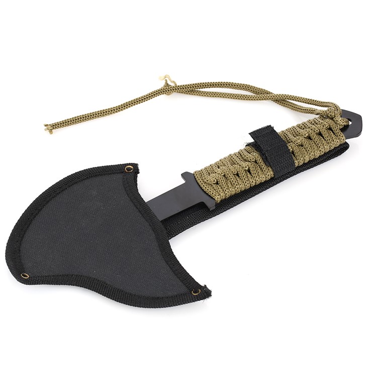 Portable Outdoor Camping Stainless Steel Axe with Paracord / Sheath-2