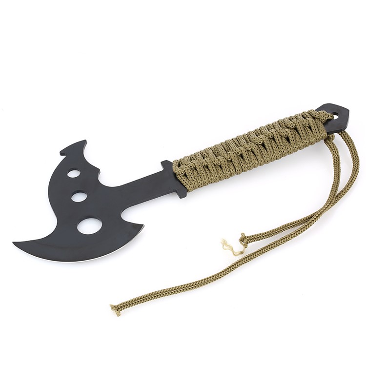 Portable Outdoor Camping Stainless Steel Axe with Paracord / Sheath-3