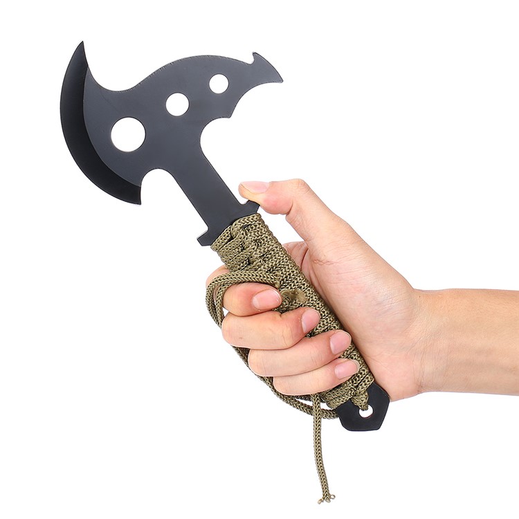 Portable Outdoor Camping Stainless Steel Axe with Paracord / Sheath-5