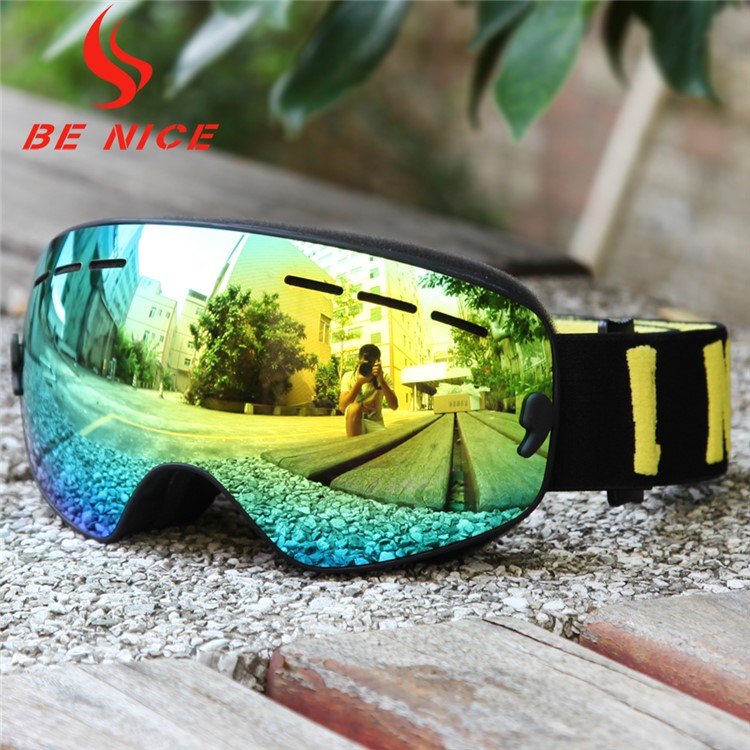 BENICE Snow-4300 Ski Goggles Snowmobile Snowboard Goggles with Adjustable Strap - Black-5