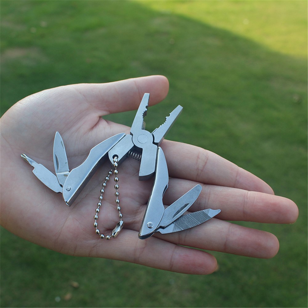 AOTU AT7570 Mini Multi-function Tortoise Pliers Stainless Steel Screwdriver Knife Rasp Tool-5