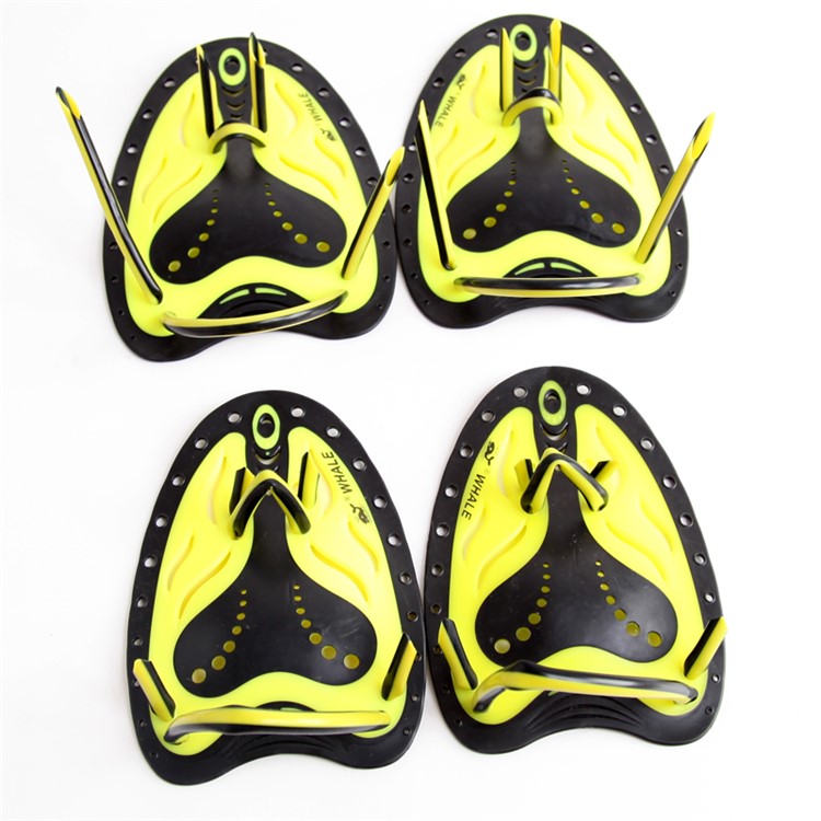 2Pcs WHALE TP-200 Swimming Hand Paddles Webbed Gloves Water Pull Palm - For Child / Yellow-10