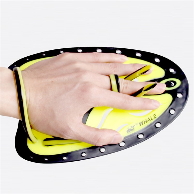 2Pcs WHALE TP-200 Swimming Hand Paddles Webbed Gloves Water Pull Palm - For Child / Yellow-8