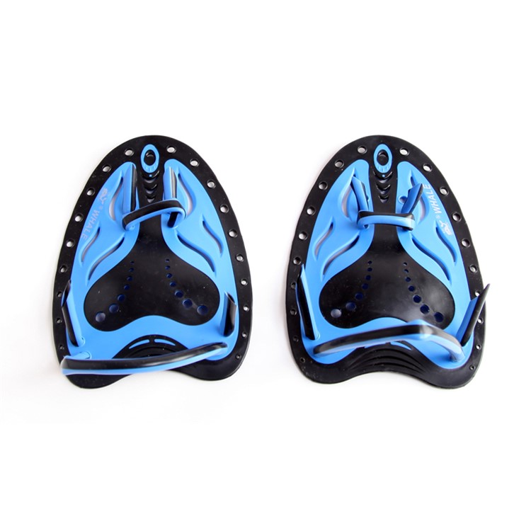 2Pcs WHALE TP-200 Swimming Hand Paddles Webbed Fins Gloves Pull Palm - For Adults / Blue-1
