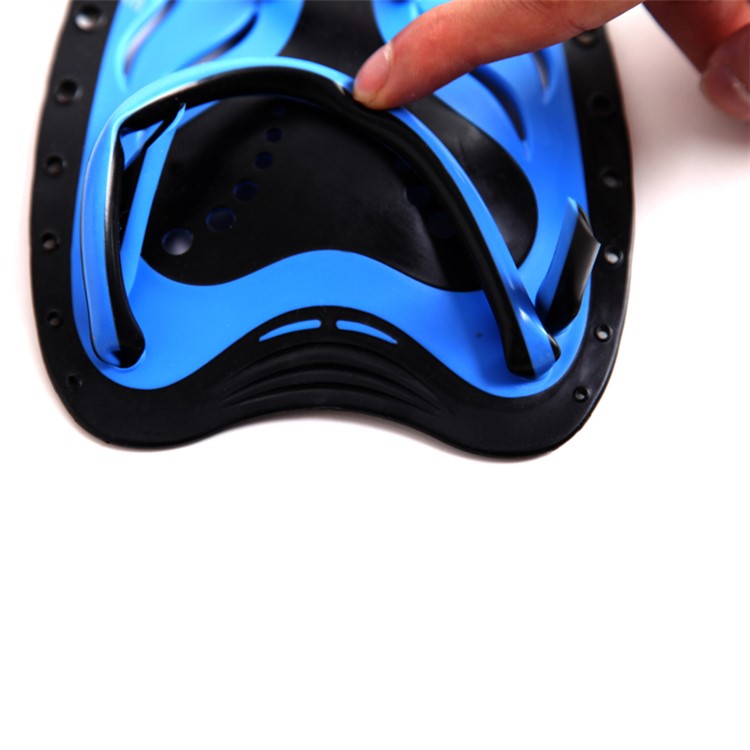 2Pcs WHALE TP-200 Swimming Hand Paddles Webbed Fins Gloves Pull Palm - For Adults / Blue-4