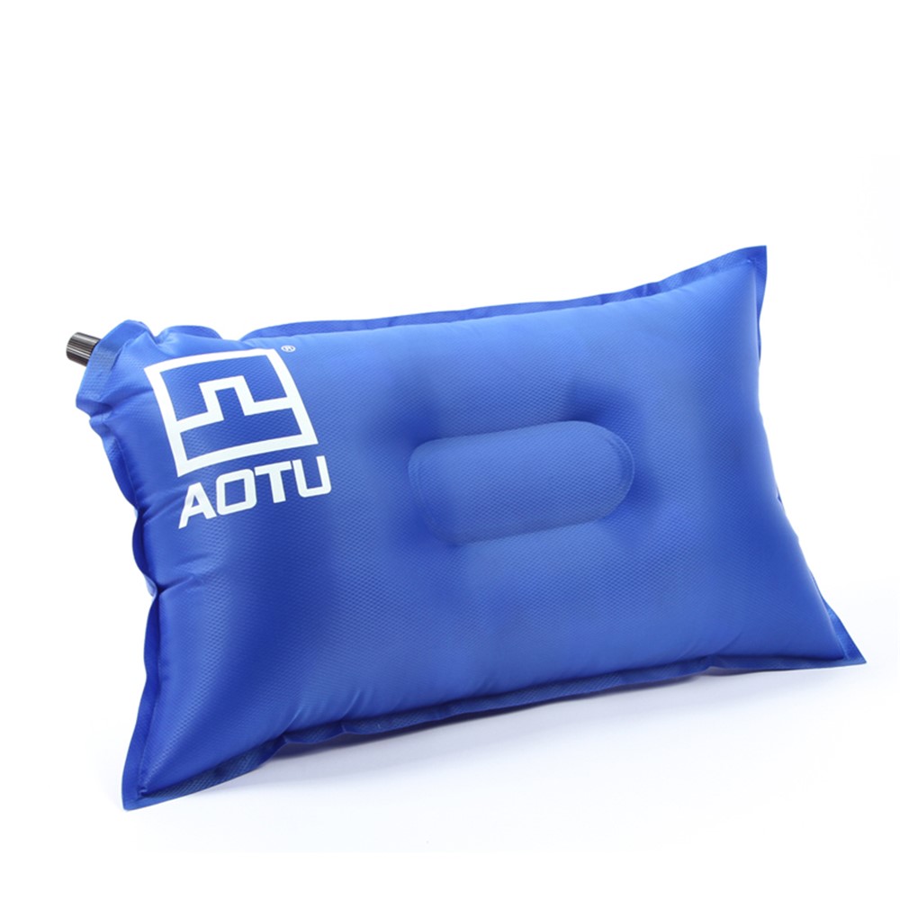 AOTU AT6222 Travel Pillow Inflatable Air Bed Cushion for Camping Hiking - Blue-1