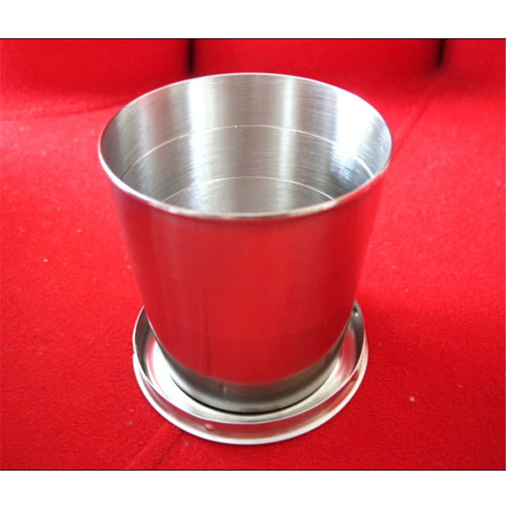 AOTU AT6643 Four-fold Stainless Steel Folding Drinking Tea Cup for Camping, Hiking, Fishing, Traveling etc.-2