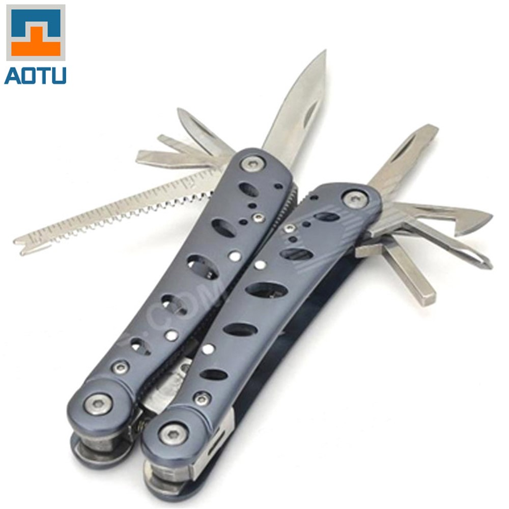 AOTU AT7580 Multi-Tool with Knife and Locking Pliers for Camping Hunting Survival Hiking-1