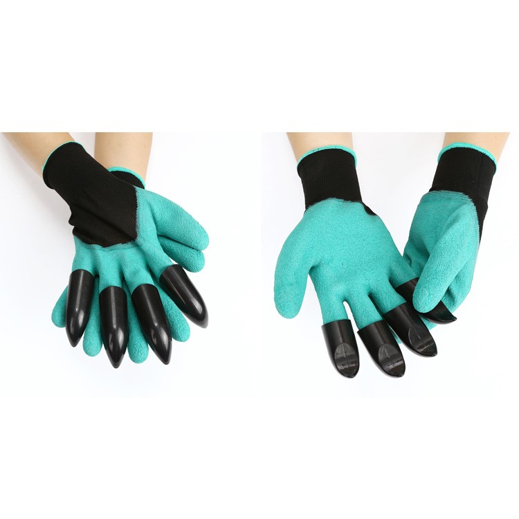 1 Paire De Gants De Travail Résistants Aux Perforations De Jardin Avec 4 Griffes ABS Pour Creuser Le Compostage De Plantation Etc.-10