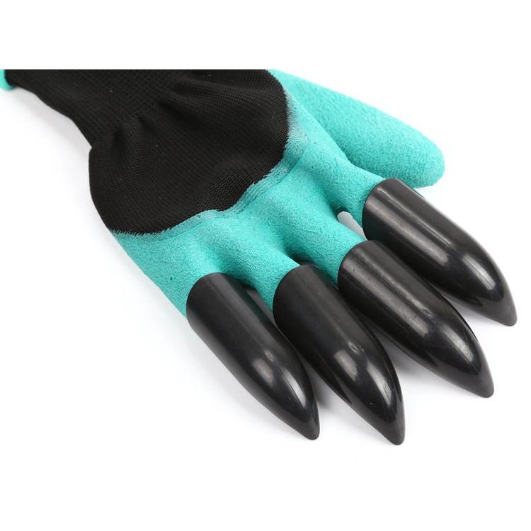 1 Paire De Gants De Travail Résistants Aux Perforations De Jardin Avec 4 Griffes ABS Pour Creuser Le Compostage De Plantation Etc.-7