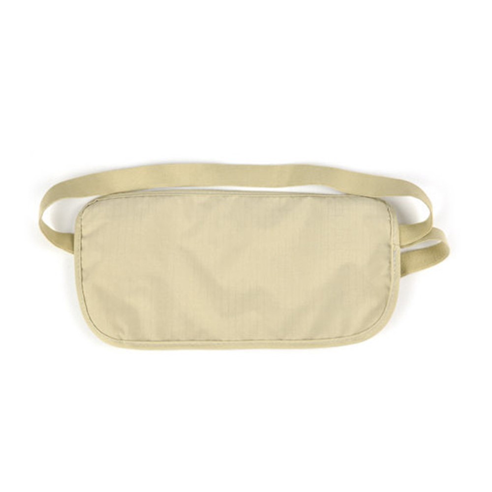 AOTU AT8853 Invisible Wallet Outdoors Sports Running Waist Bag with Zipper - Khaki-1