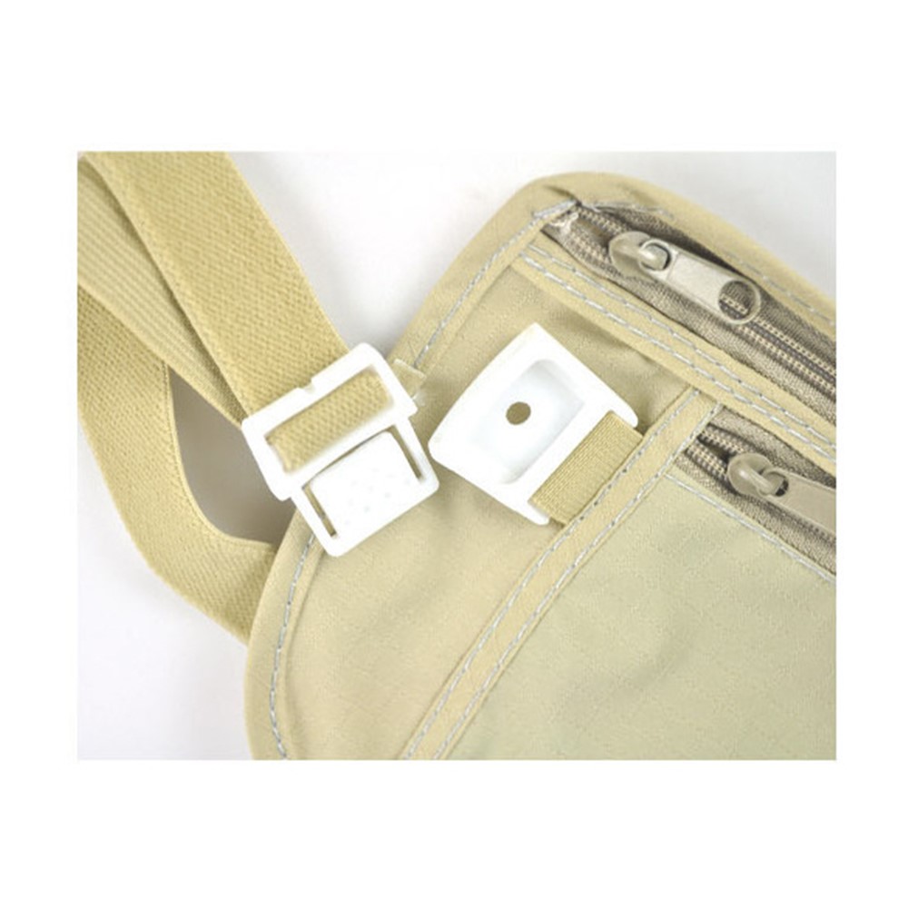 AOTU AT8853 Invisible Wallet Outdoors Sports Running Waist Bag with Zipper - Khaki-4