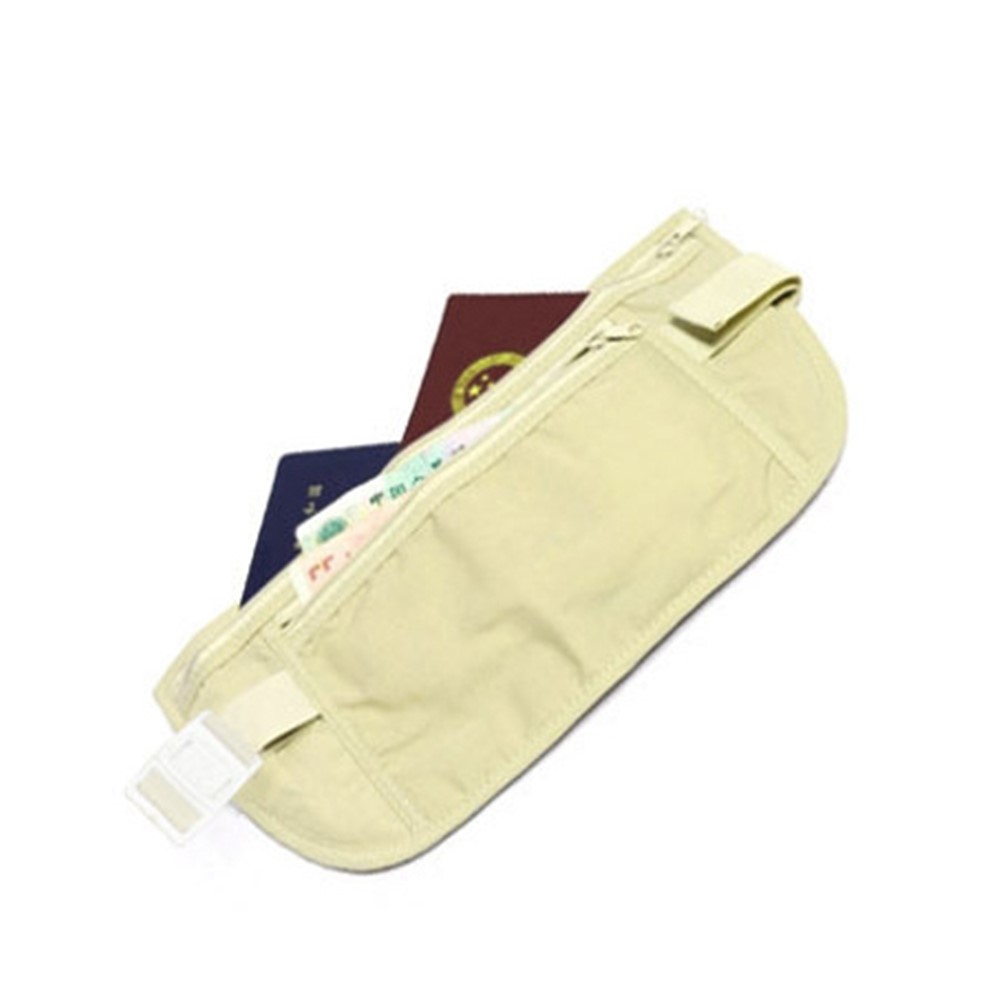 AOTU AT8853 Invisible Wallet Outdoors Sports Running Waist Bag with Zipper - Khaki-8