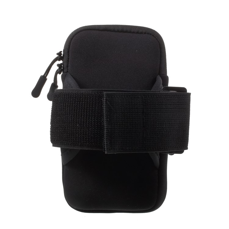 Bracelete Desportivo De Moda Bolsa De Braço De Smartphone Universal Com Fone De Ouvido Para Iphone 8 Plus / 7 Plus Etc. - Preto-2