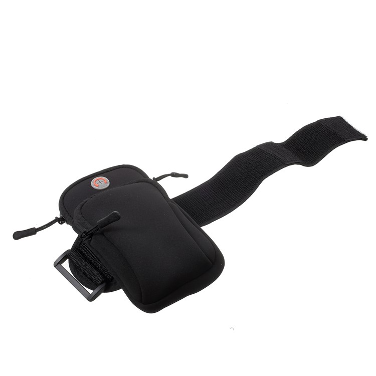 Bracelete Desportivo De Moda Bolsa De Braço De Smartphone Universal Com Fone De Ouvido Para Iphone 8 Plus / 7 Plus Etc. - Preto-4