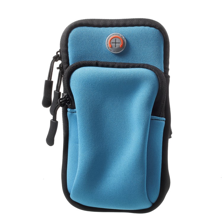 

Universal Smartphone Arm Bag Stylish Sports Armband with Earphone Hole for iPhone 8 Plus/7 Plus etc. - Blue