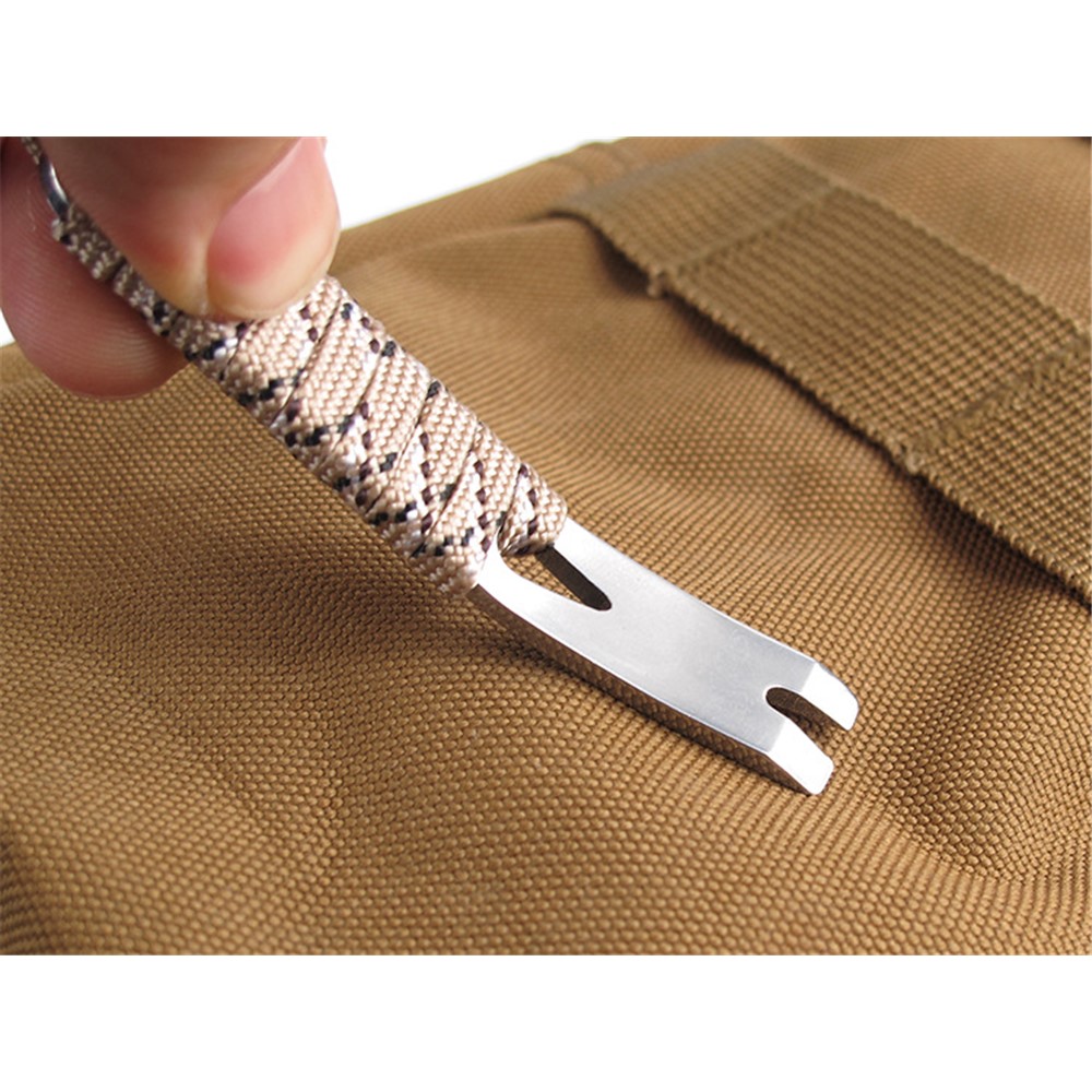AOTU Portable Stainless Steel Crowbar Pry Bar Keychain Survival Kit (1 Piece)-8