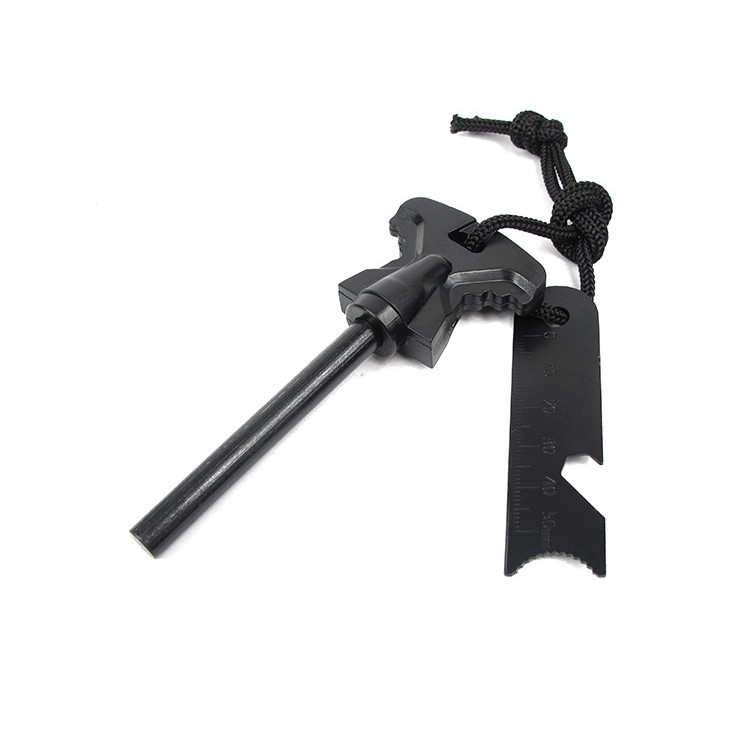 AOTU 10 in 1 Outdoor Emergency Survival Kit Compass Knife Fire Starter Whistle Flashlight and More-9
