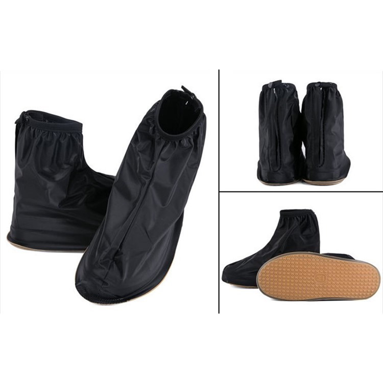 Fashion Waterproof Guard Slip-resistant Women Men Shoe Covers - Black / Size: M-3