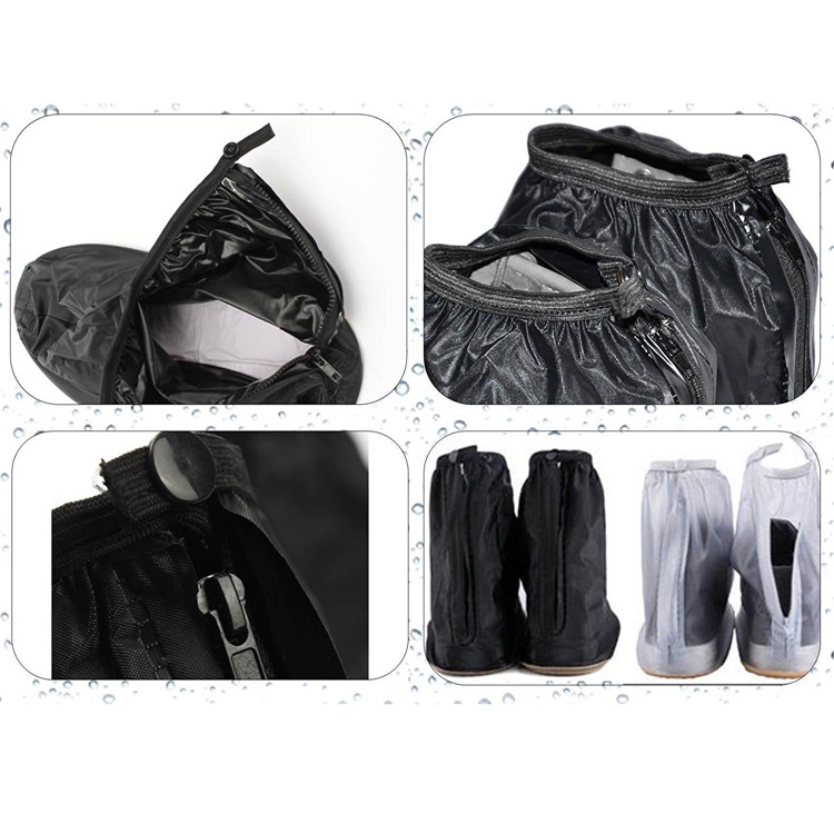 Fashion Waterproof Guard Slip-resistant Women Men Shoe Covers - Black / Size: M-4